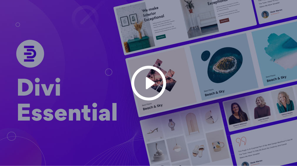 Divi Essential Plugin Intro Video Thumbnail