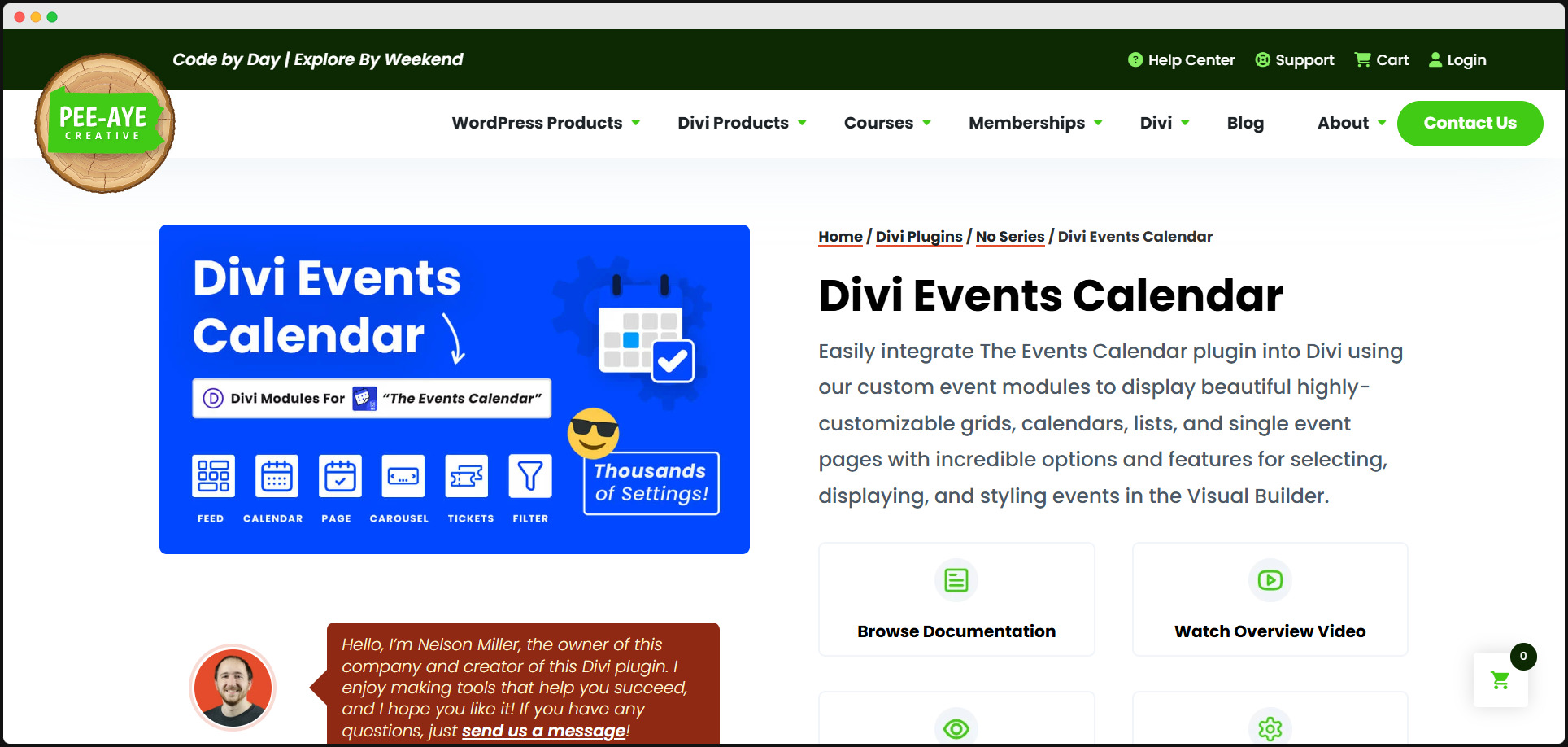Divi Events Calendar