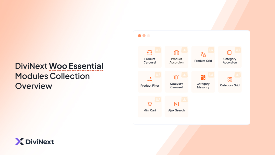 DiviNext Woo Essential Modules Collection Overview DiviNext Woo Essential Modules Collection Overview