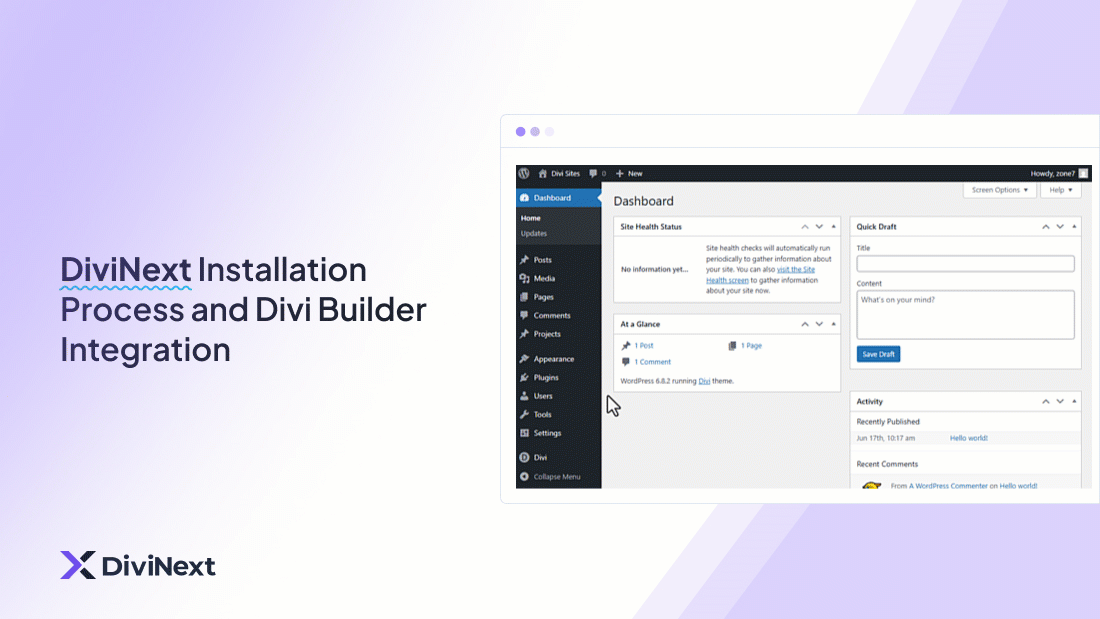 DiviNext Divi Modules Quick Installation DiviNext Divi Modules Quick Installation Process