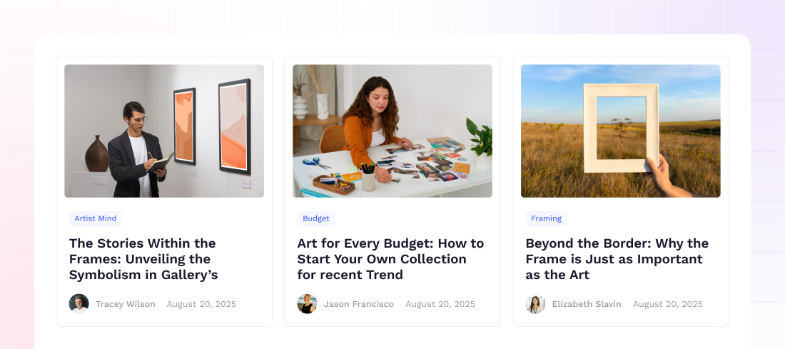 Interactive Blog Layouts