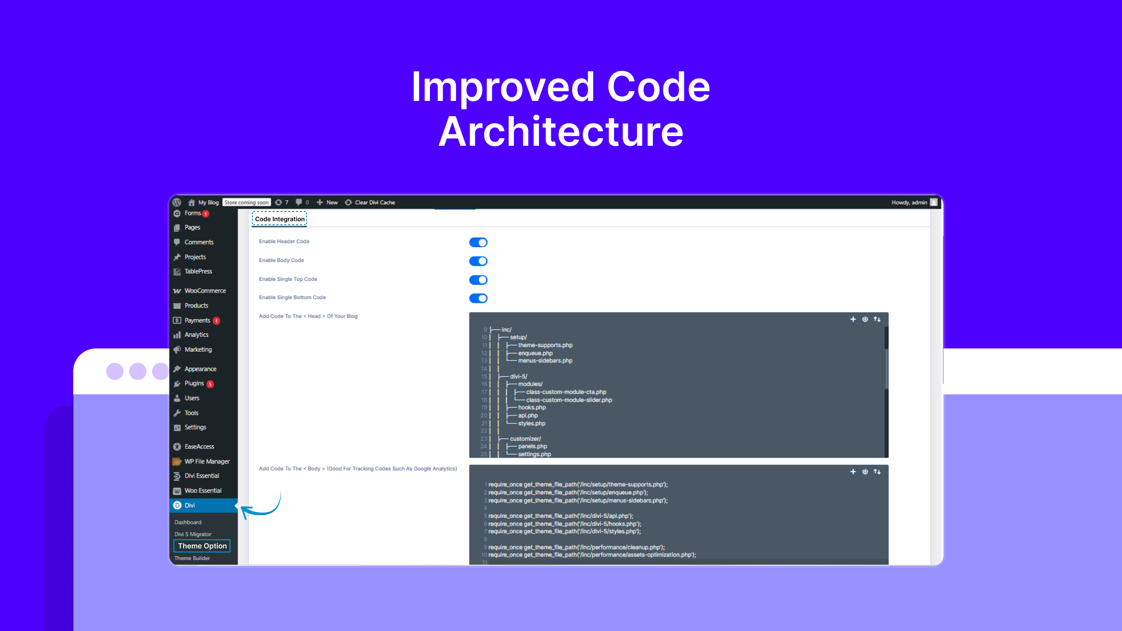 Improved Code Architecture